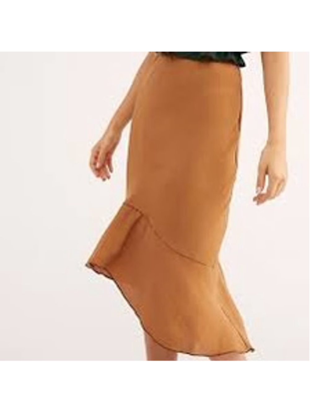 Free People Intimately Asymmetrical Ruffle Hem Slip Skirt Size M NWT